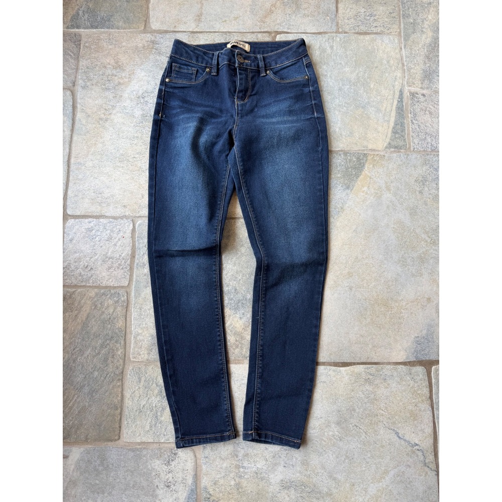 Y2K Blue Spice Stretch Jeans Size 3 Dark Wash Slim Fit Denim